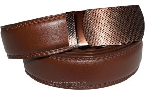 Men's belt. 34" Leather Dress/Casual Belt New Auto lock Buckle Easy on off belt - Image 11