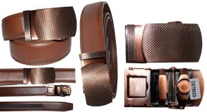 Men's belt. 34" Leather Dress/Casual Belt New Auto lock Buckle Easy on off belt - Image 6