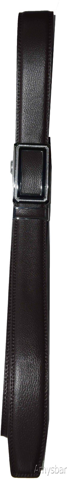 Men's belt Brown Leather XL Automatic lock Dress/Casual belt adjustable Belt. - Image 4