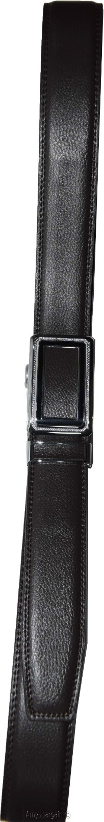 Men's belt Brown Leather XL Automatic lock Dress/Casual belt adjustable Belt. - Image 8