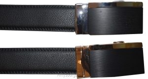 Men's belt Genuine Leather Dress Belt Automatic Lock buckle Men's Black belt - Image 6