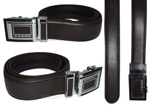 Men's belt leather dress belt, auto lock belt up to 46” quick lock belt br new - Image 5