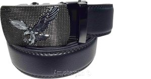 Men's belt leather dress belt click comfort automatic lock eagle buckle up to 50 - Image 5