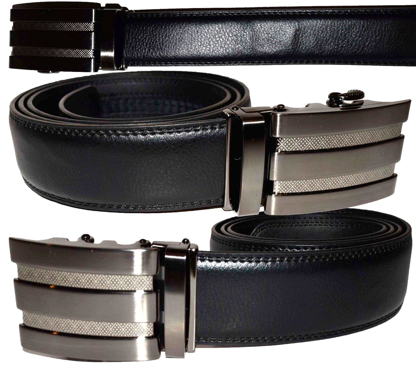 Men’s belt real leather (M) automatic lock dress & casual belt fashion belt - Image 12
