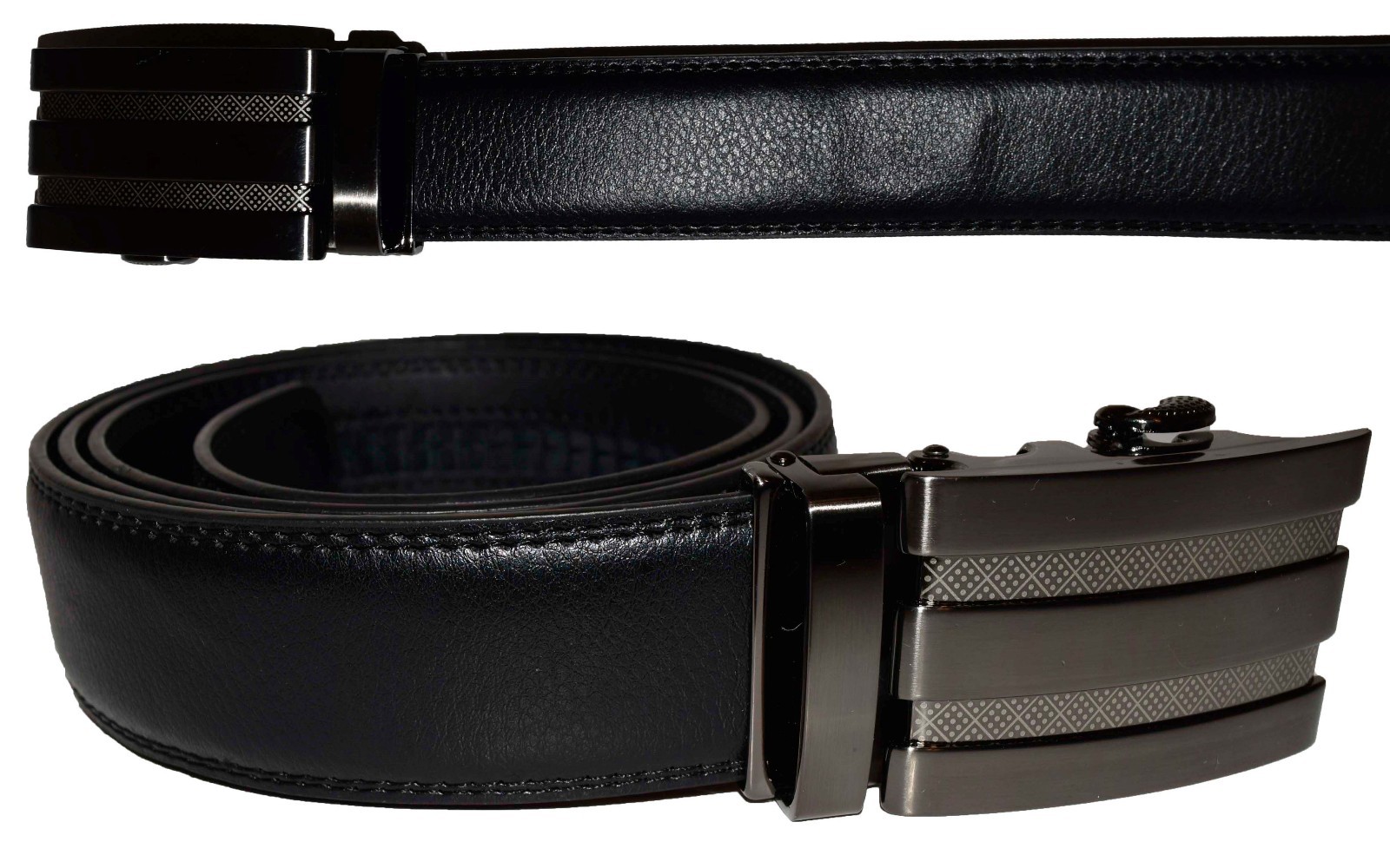 Men’s belt real leather (M) automatic lock dress & casual belt fashion belt - Image 13