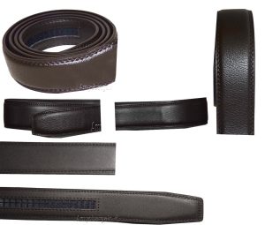 Men’s brown leather belt strap Size L. 38" strap Genuine leather New Strap only