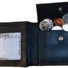Men's leather bifold wallet ID case 3 billfold slots 6 id card brand new wallet