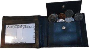 Men's leather bifold wallet ID case 3 billfold slots 6 id card brand new wallet - Image 13
