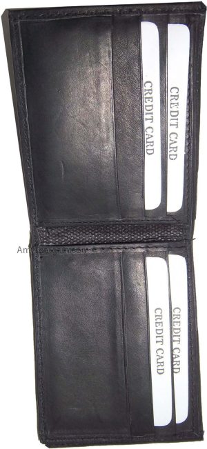 Men's leather bifold wallet ID case 3 billfold slots 6 id card brand new wallet - Image 5