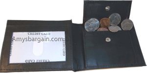 Men's leather bifold wallet ID case 3 billfold slots 6 id card brand new wallet - Image 7