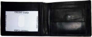 Men's leather bifold wallet ID case 3 billfold slots 6 id card brand new wallet - Image 8