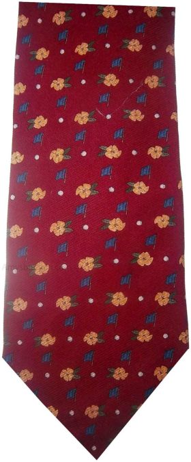 Men's tie, New Cutter & Buck Designer man's Silk Tie Neck wear Made in USA.