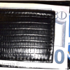 New Black Lizard skin printed leather money clip, Clip money, currency holder BN