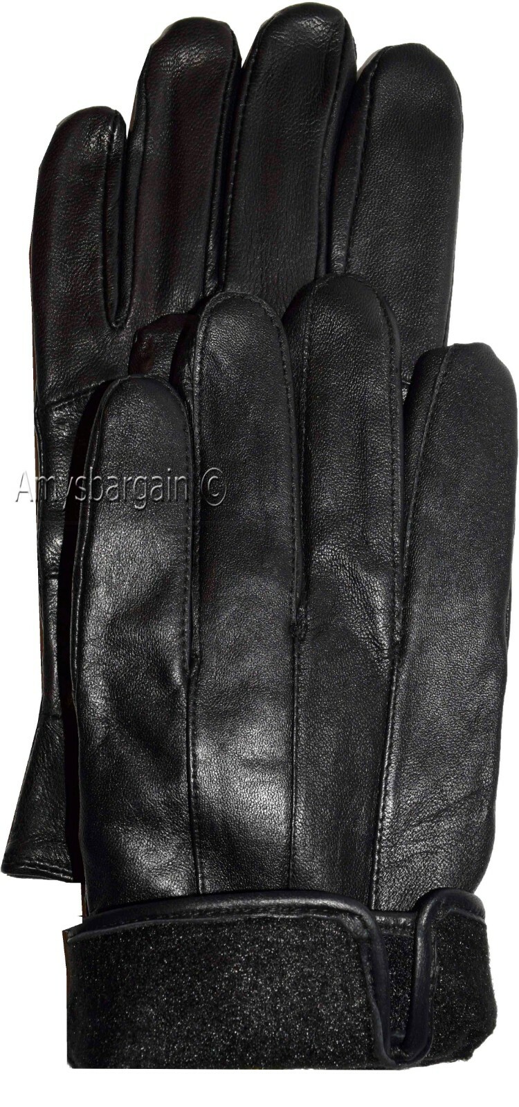 New L Women's Leather Gloves Black warm Winter Gloves casual leather Gloves - Image 4