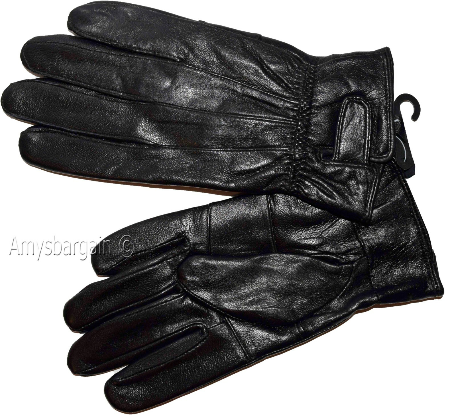 New L Women's Leather Gloves Black warm Winter Gloves casual leather Gloves - Image 8