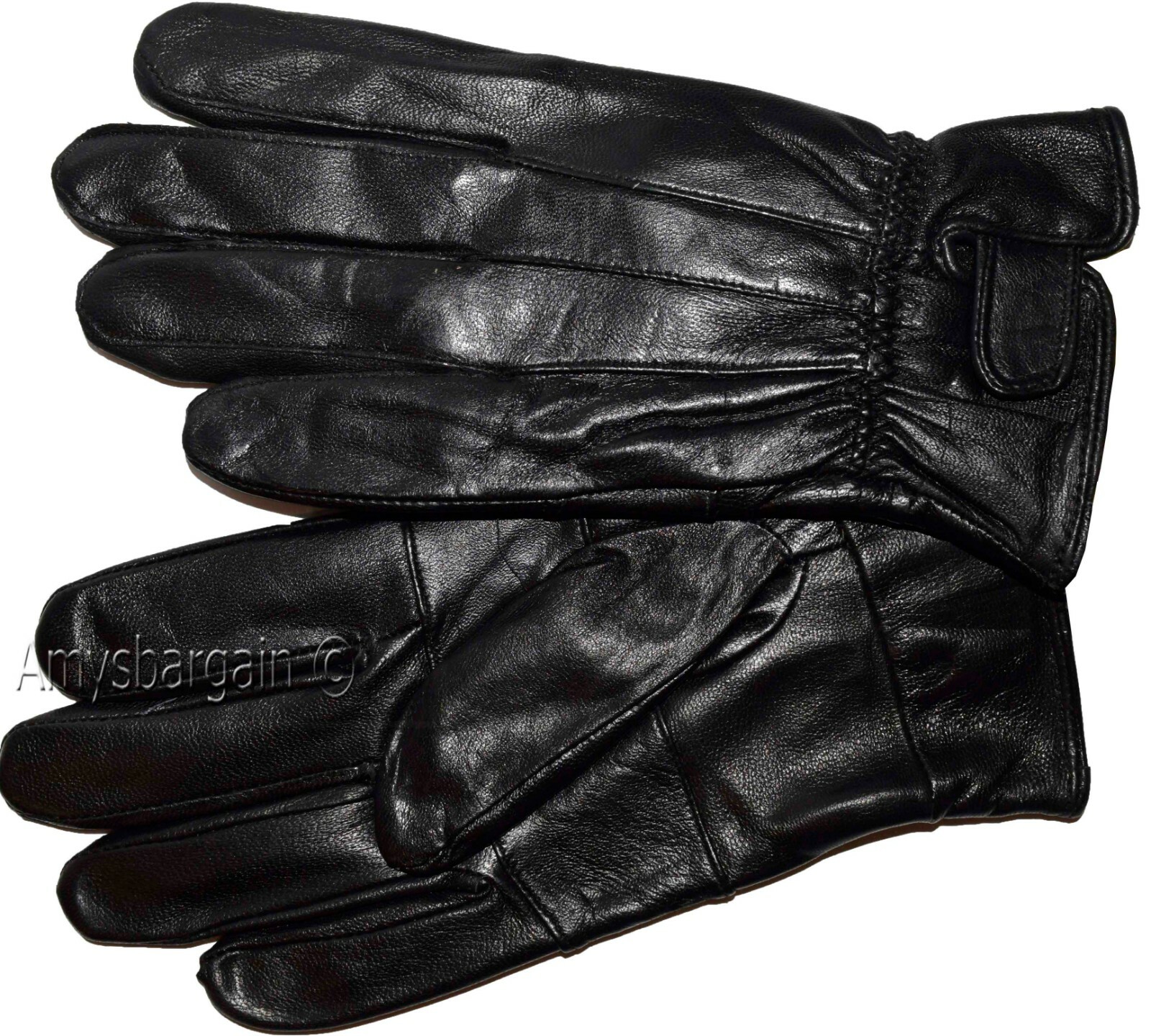 New L Women's Leather Gloves Black warm Winter Gloves casual leather Gloves - Image 9