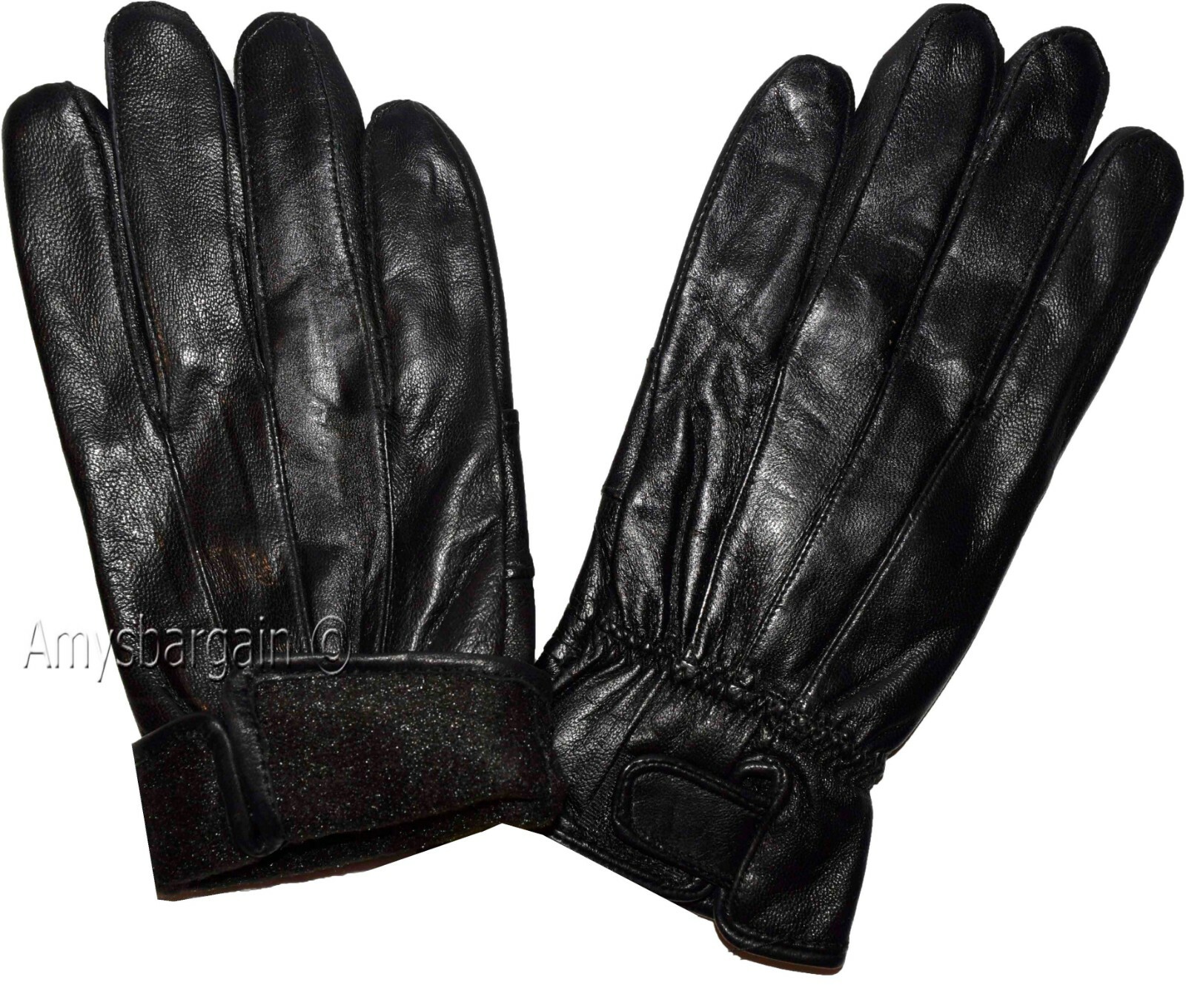New L Women's Leather Gloves Black warm Winter Gloves casual leather Gloves