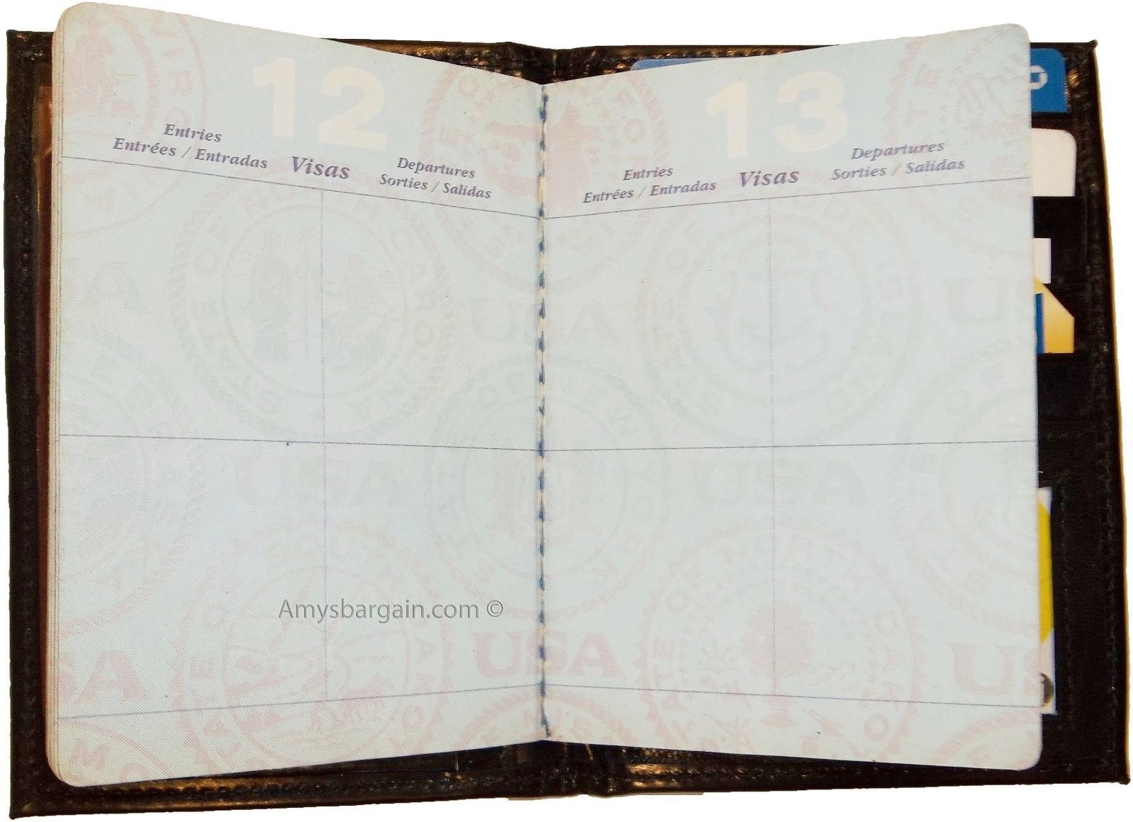 New Lamb skin USA Leather passport case wallet credit ATM card case ID holder BN - Image 8
