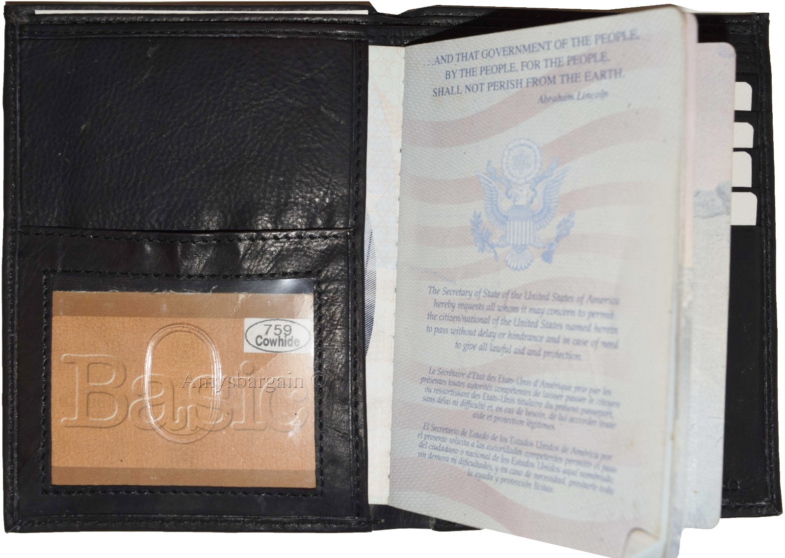 New Leather Passport cover, Int'l Unbranded Credit card ID case wallet new case. - Image 12