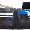 New Men's Bi-fold Leather Wallet, Black men's wallet 6 card, men's wallet Brnd N
