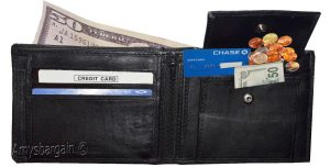 New Men's Bi-fold Leather Wallet, Black men's wallet 6 card, men's wallet Brnd N - Image 13