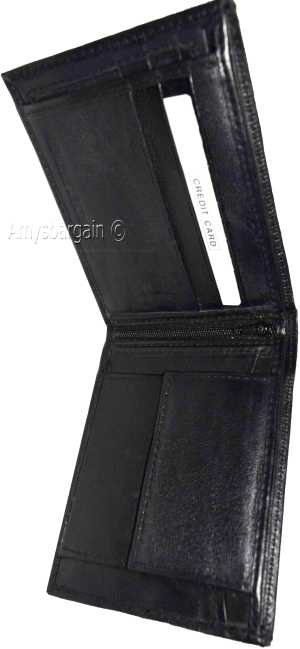New Men's Bi-fold Leather Wallet, Black men's wallet 6 card, men's wallet Brnd N - Image 5
