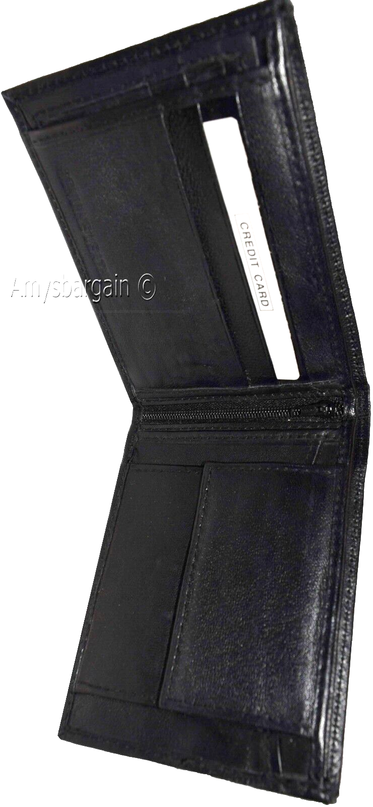 New Men's Bi-fold Leather Wallet, Black men's wallet 6 card, men's wallet Brnd N - Image 5