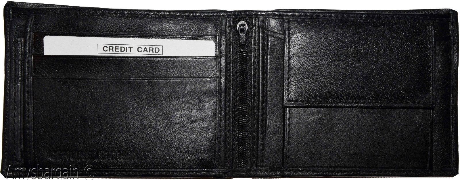 New Men's Bi-fold Leather Wallet, Black men's wallet 6 card, men's wallet Brnd N - Image 7