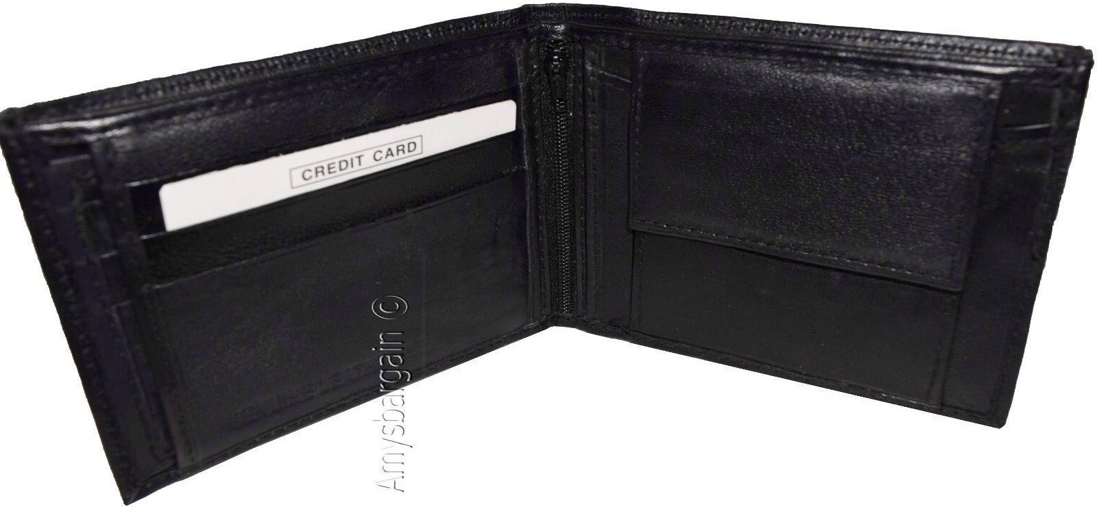 New Men's Bi-fold Leather Wallet, Black men's wallet 6 card, men's wallet Brnd N - Image 8