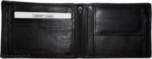 New Men's Bi-fold Leather Wallet, Black men's wallet 6 card, men's wallet Brnd N - Image 9