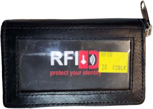 New RFID Black Solid Leather Accordion Wallet Zip Around ID credit Card holder - Image 13