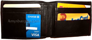 New Style Men's bifold leather Wallet 14 Card 2 Bill slots bi-fold Brown wallet - Image 5