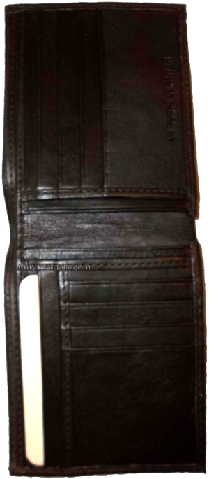 New Style Men's bifold leather Wallet 14 Card 2 Bill slots bi-fold Brown wallet - Image 10