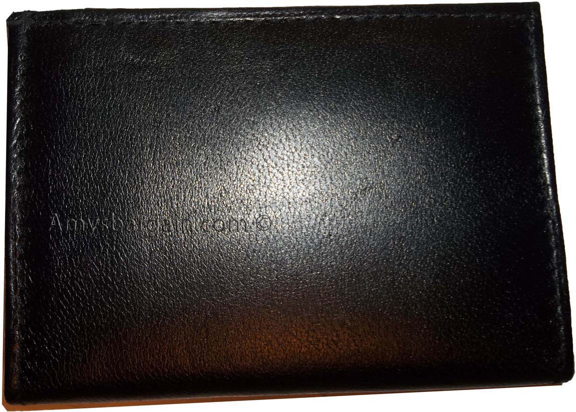 New Trifold Leather Men’s wallet 7 Credit card spaces ID Window Men's Bilfold BN - Image 12