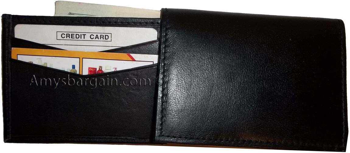 New Trifold Leather Men’s wallet 7 Credit card spaces ID Window Men's Bilfold BN - Image 9