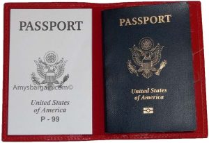 New USA Leather passport case wallet credit ATM card case ID holder Brand New - Image 8
