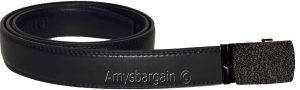 New buckle men's belt leather automatic dress Jeans comfort Slide lock BN 50" - Image 12