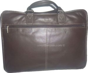 New leather briefcase case, unbranded brown leather briefcase zip top case - Image 6