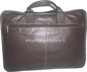 New leather briefcase case, unbranded brown leather briefcase zip top case - Image 10