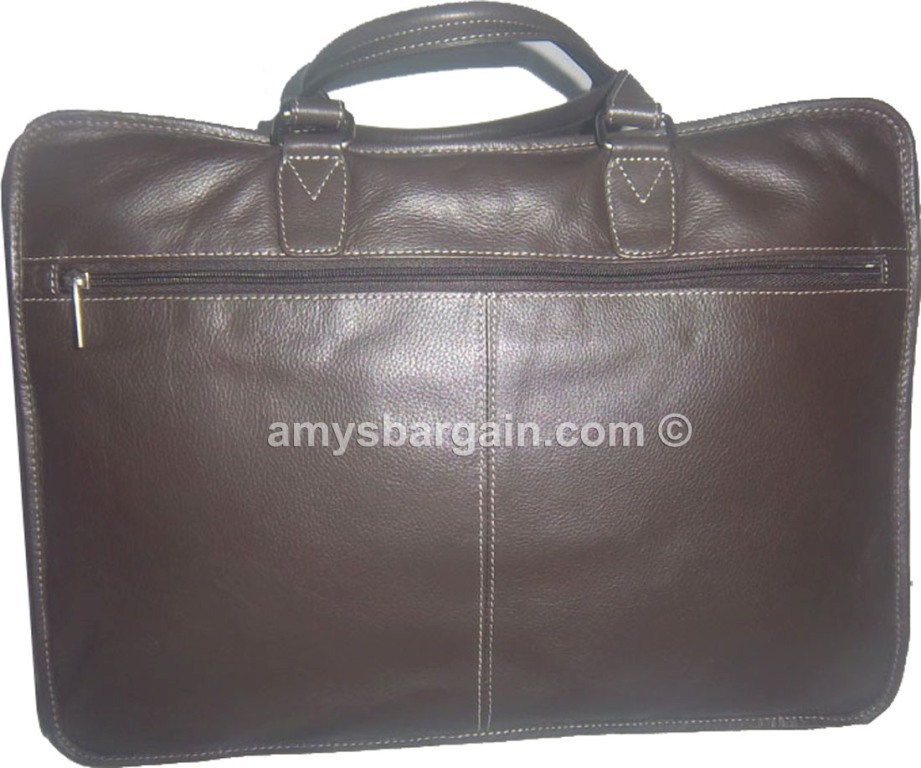 New leather briefcase case, unbranded brown leather briefcase zip top case - Image 10