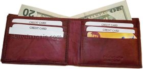 New style leather man's wallets 2 suede line bill slots 9 credit card 1 ID