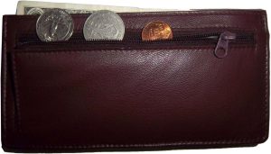 New woman's Leather checkbook wallet compact wallet zip wallet new wallet bnwt - Image 12
