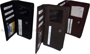 New woman's Leather checkbook wallet compact wallet zip wallet new wallet bnwt