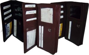 New woman's Leather checkbook wallet compact wallet zip wallet new wallet bnwt - Image 7