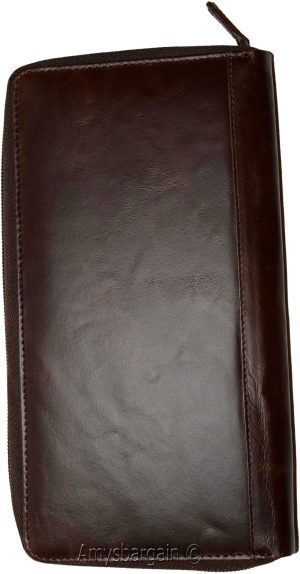 Organizer Leather document case passport ID airline ticket Credit card more BN - Image 24