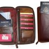 Organizer, Leather document case, passport ID airline ticket Credit card planner
