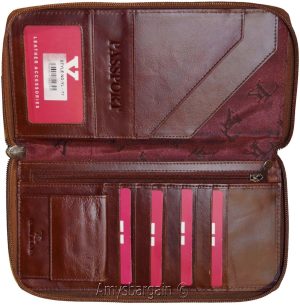 Organizer, Leather document case, passport ID airline ticket Credit card planner - Image 5