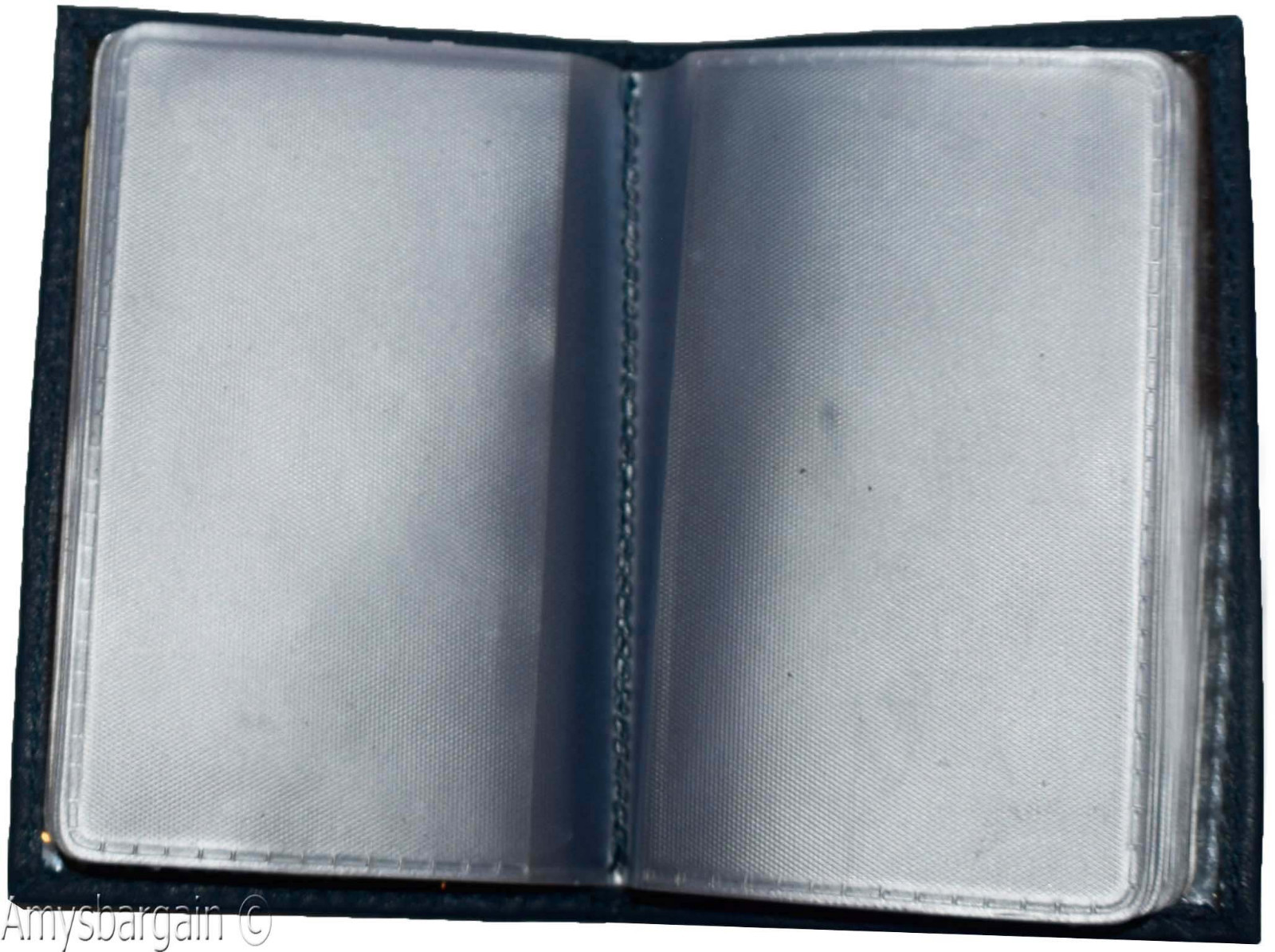 RFID leather business card id credit card picture case 24 transparent card slots - Image 6