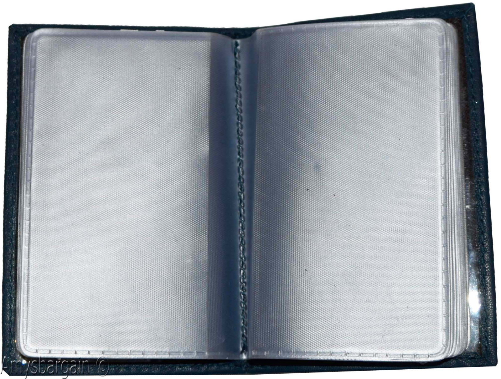 RFID leather business card id credit card picture case 24 transparent card slots - Image 7