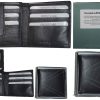 RFID men's hipster wallet genuine leather bifold 15 card 2 IDs new wallet in box
